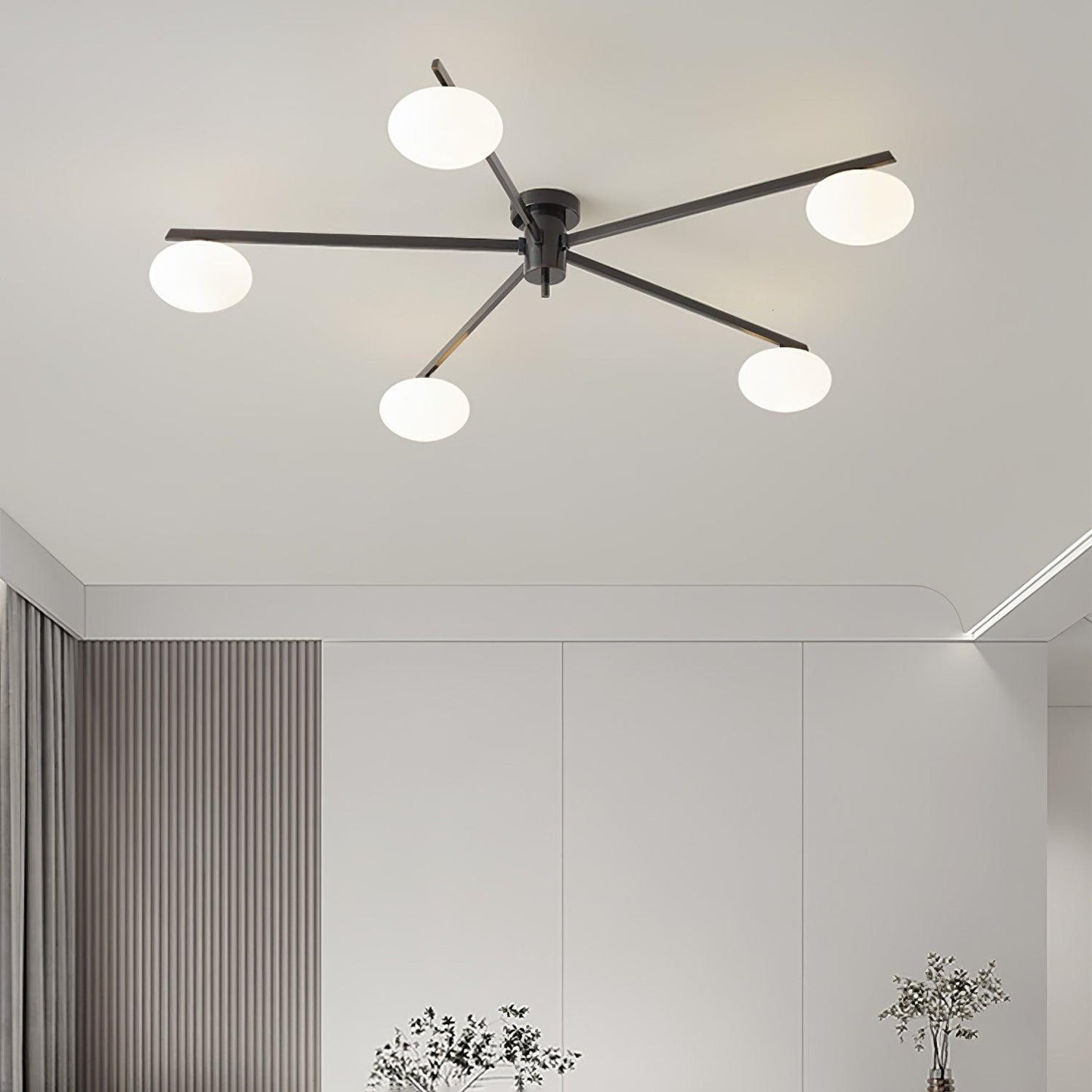 Jasper Ceiling Lamp | Brass & Black | 3, 5, or 6 Heads