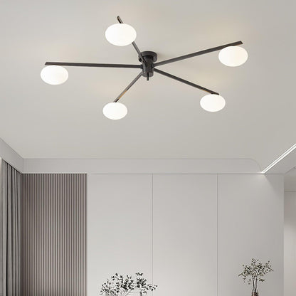 Jasper Ceiling Lamp | Brass & Black | 3, 5, or 6 Heads