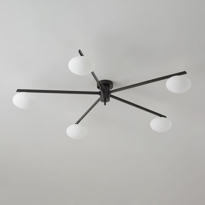 Jasper Ceiling Lamp | Brass & Black | 3, 5, or 6 Heads