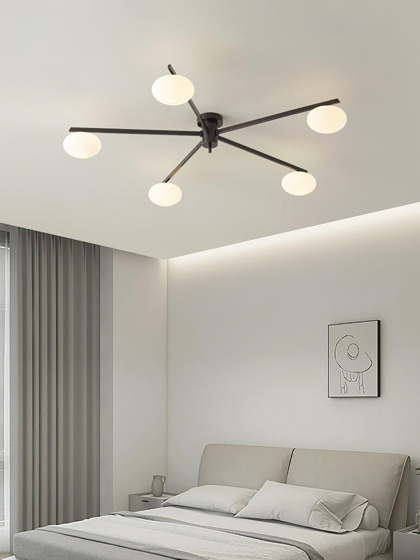 Jasper Ceiling Lamp | Brass & Black | 3, 5, or 6 Heads