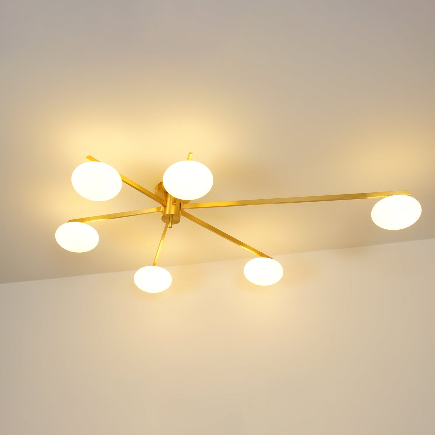 Jasper Ceiling Lamp | Brass & Black | 3, 5, or 6 Heads