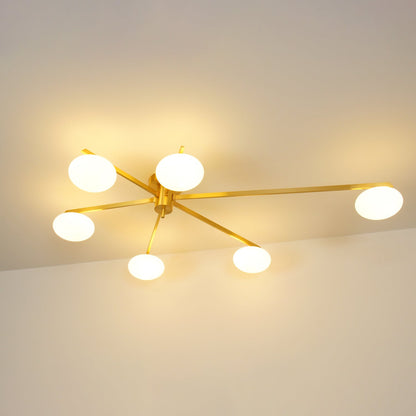 Jasper Ceiling Lamp | Brass & Black | 3, 5, or 6 Heads