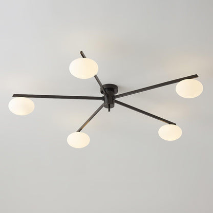 Jasper Ceiling Lamp | Brass & Black | 3, 5, or 6 Heads
