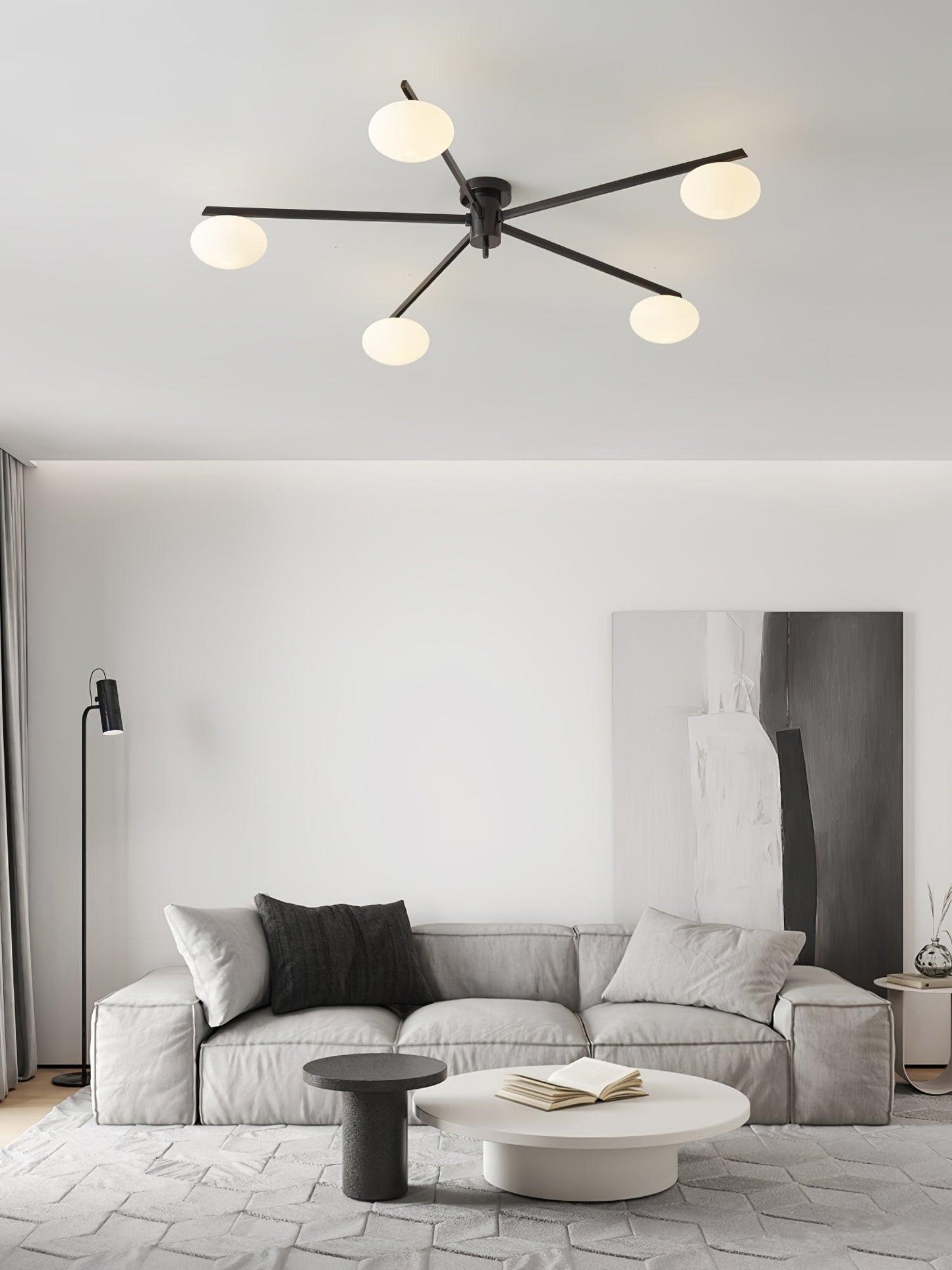 Jasper Ceiling Lamp | Brass & Black | 3, 5, or 6 Heads