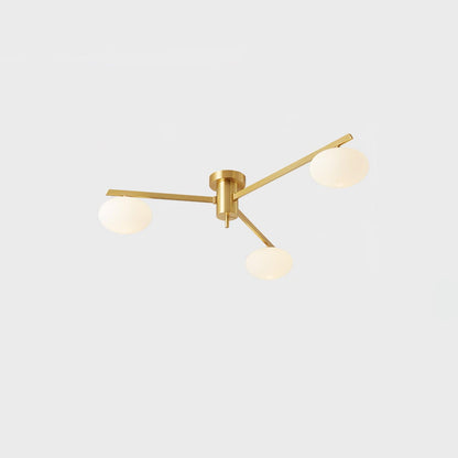 Jasper Ceiling Lamp | Brass & Black | 3, 5, or 6 Heads