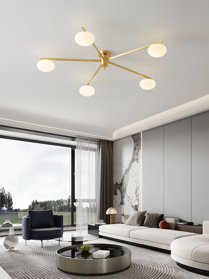 Jasper Ceiling Lamp | Brass & Black | 3, 5, or 6 Heads