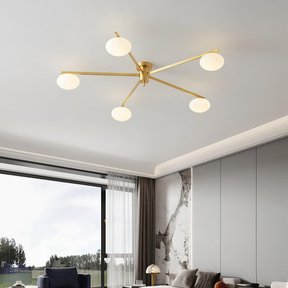 Jasper Ceiling Lamp | Brass & Black | 3, 5, or 6 Heads