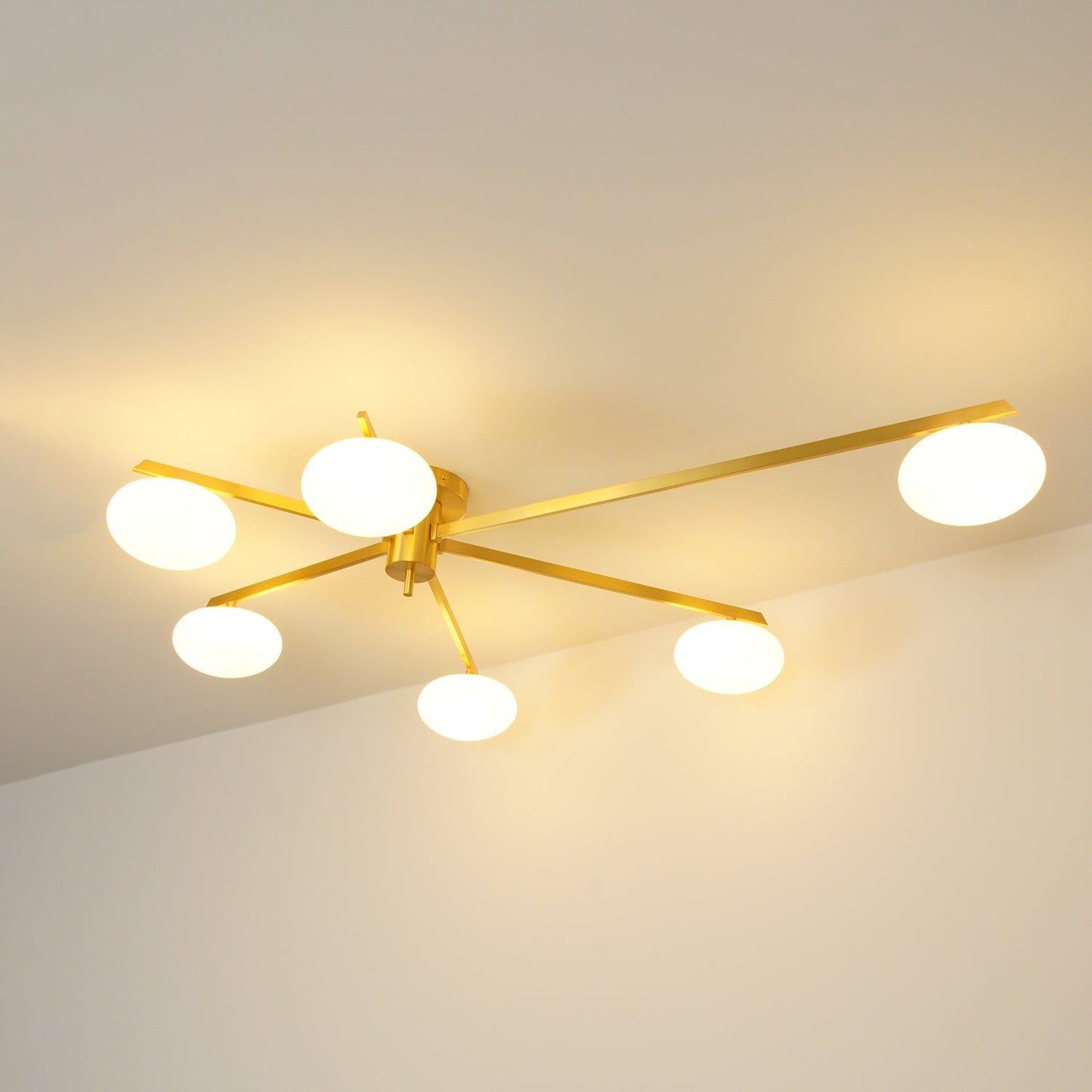 Jasper Ceiling Lamp | Brass & Black | 3, 5, or 6 Heads