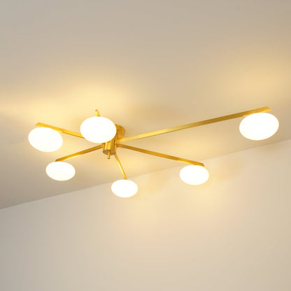 Jasper Ceiling Lamp | Brass & Black | 3, 5, or 6 Heads