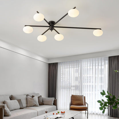 Jasper Ceiling Lamp | Brass & Black | 3, 5, or 6 Heads