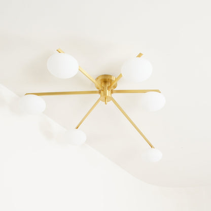 Jasper Ceiling Lamp | Brass & Black | 3, 5, or 6 Heads