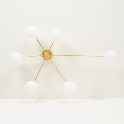 Jasper Ceiling Lamp | Brass & Black | 3, 5, or 6 Heads
