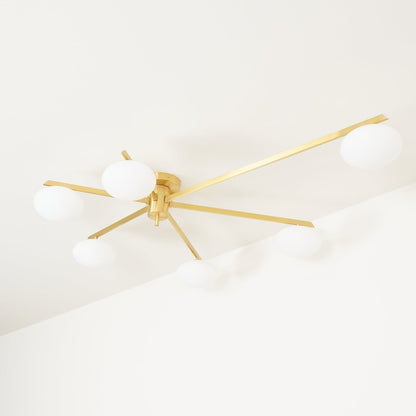 Jasper Ceiling Lamp | Brass & Black | 3, 5, or 6 Heads