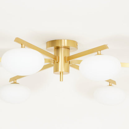 Jasper Ceiling Lamp | Brass & Black | 3, 5, or 6 Heads