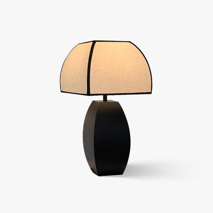 Javier Black Table Lamp | Metal & Fabric | Black & White Shade