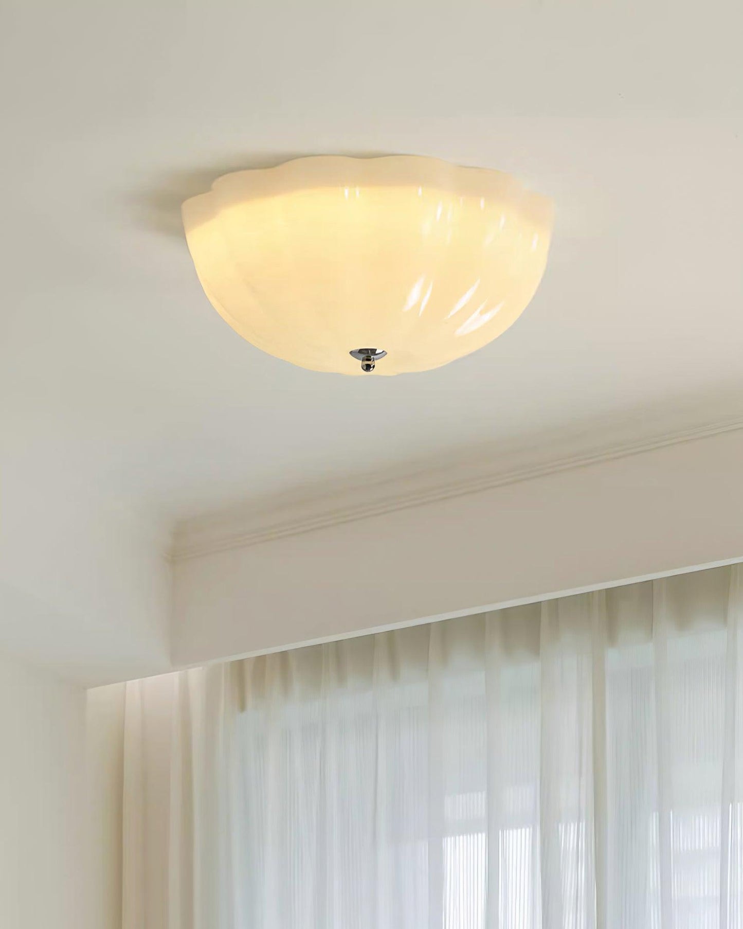 Jelly LED Ceiling Lamp | Metal & Glass | Chrome & White
