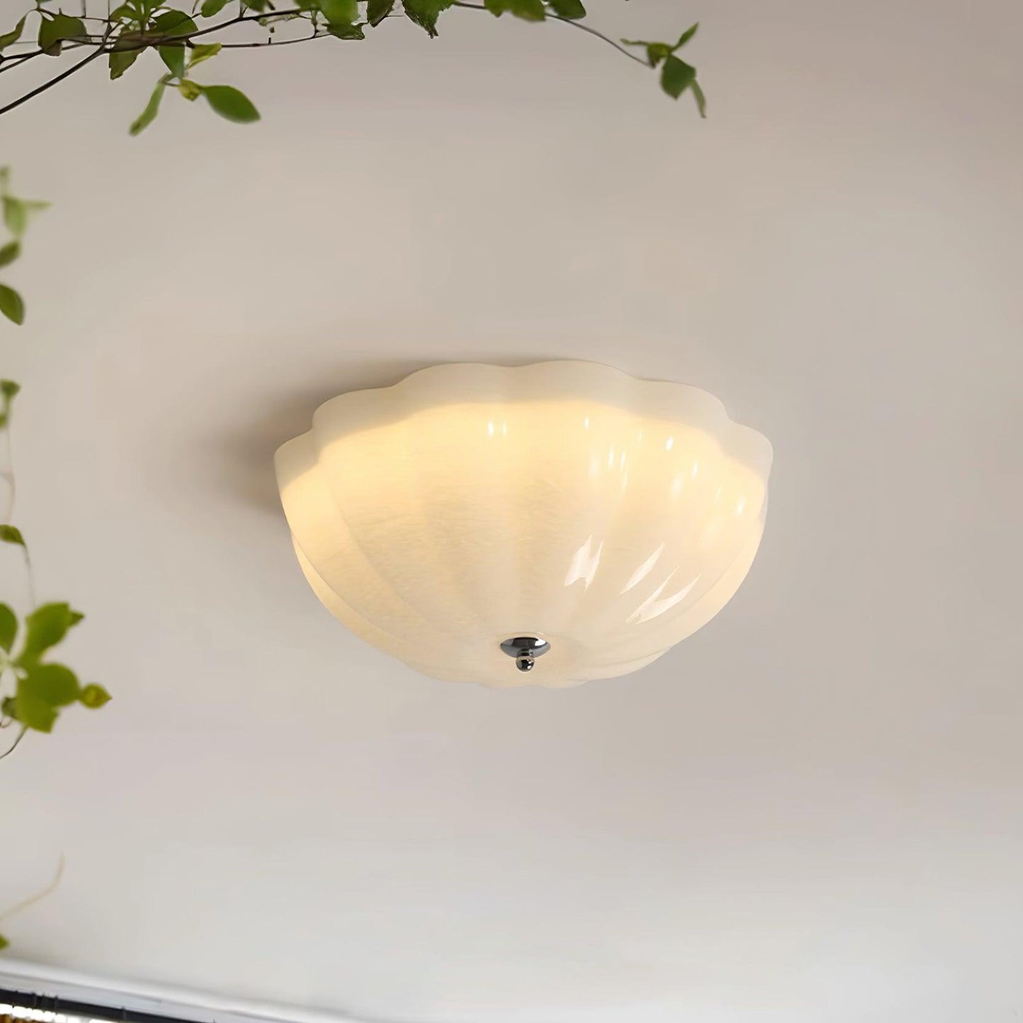 Jelly LED Ceiling Lamp | Metal & Glass | Chrome & White