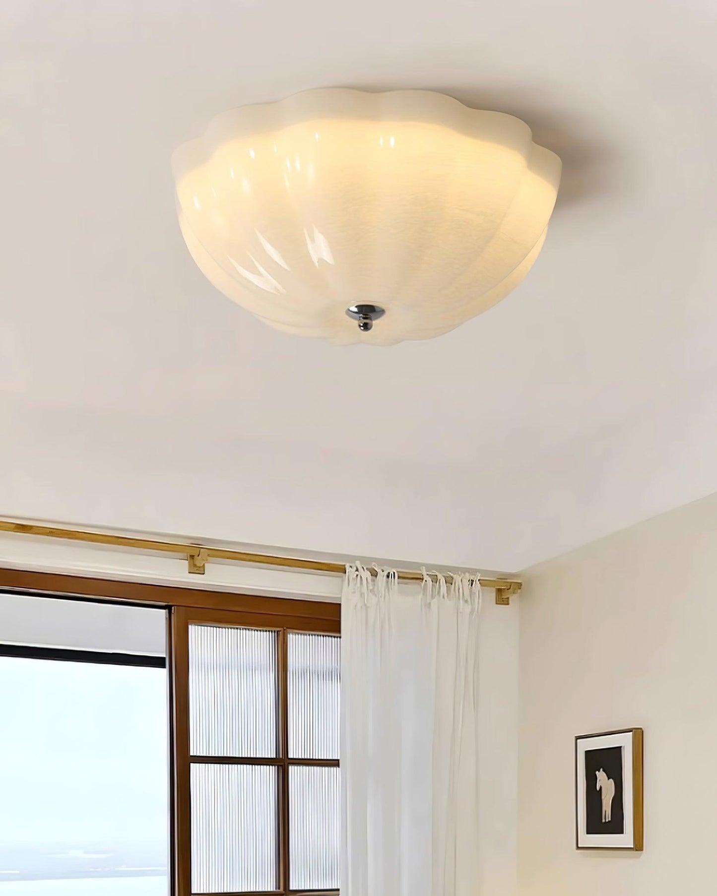 Jelly LED Ceiling Lamp | Metal & Glass | Chrome & White