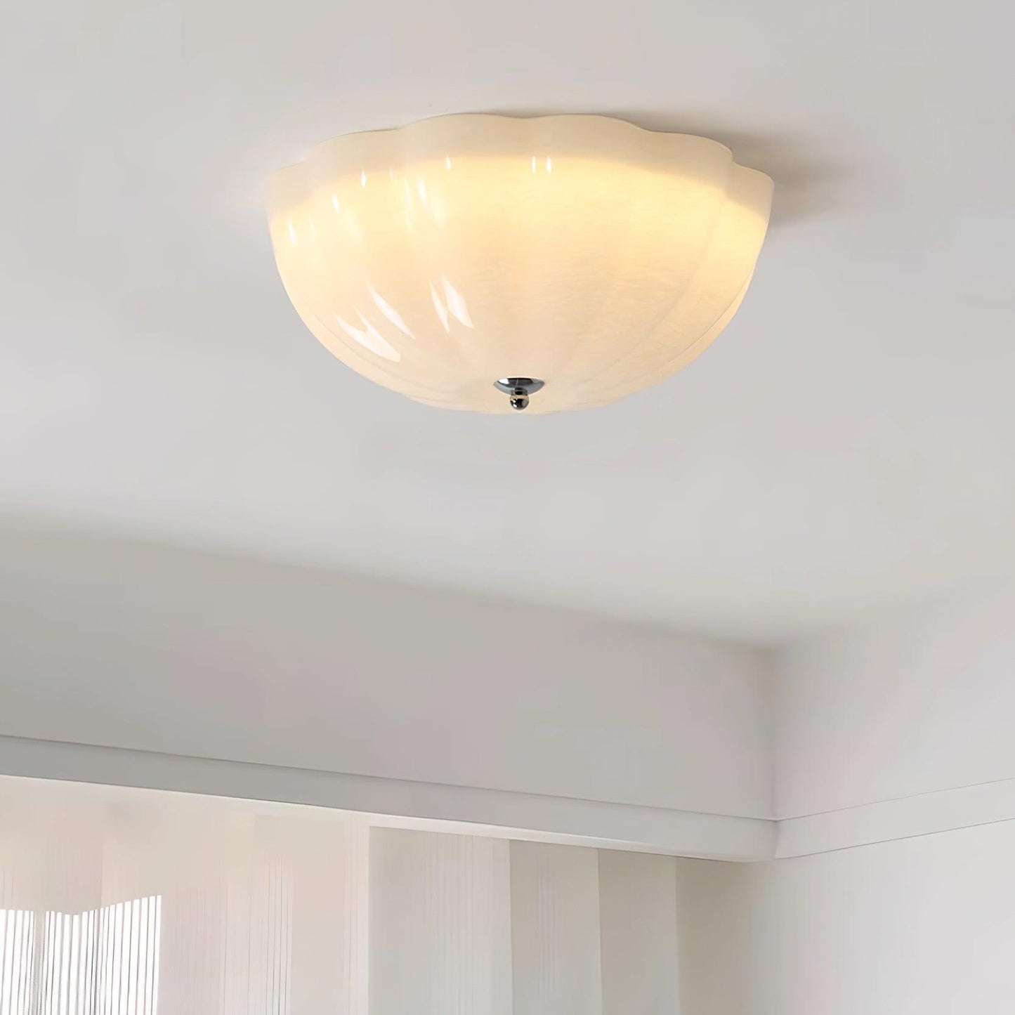 Jelly LED Ceiling Lamp | Metal & Glass | Chrome & White