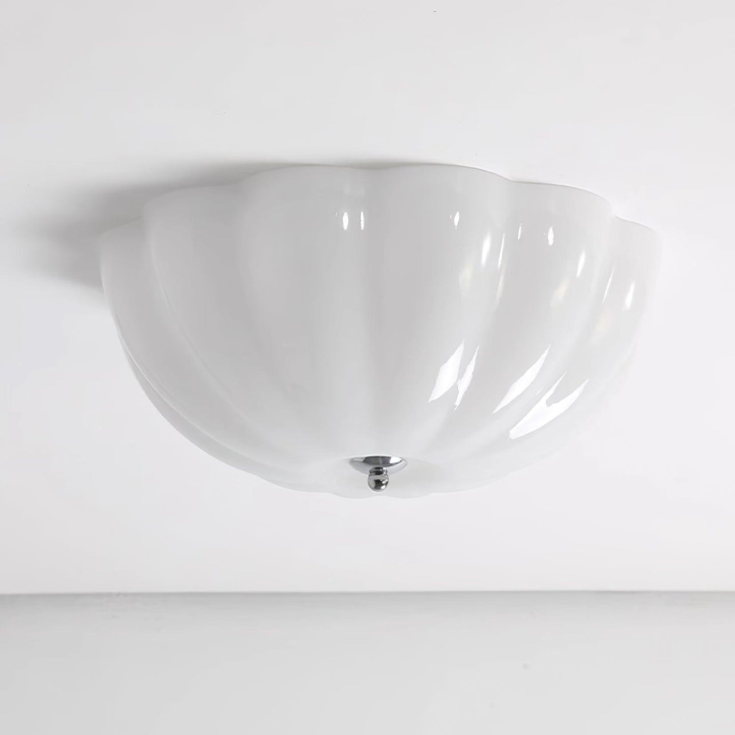 Jelly LED Ceiling Lamp | Metal & Glass | Chrome & White
