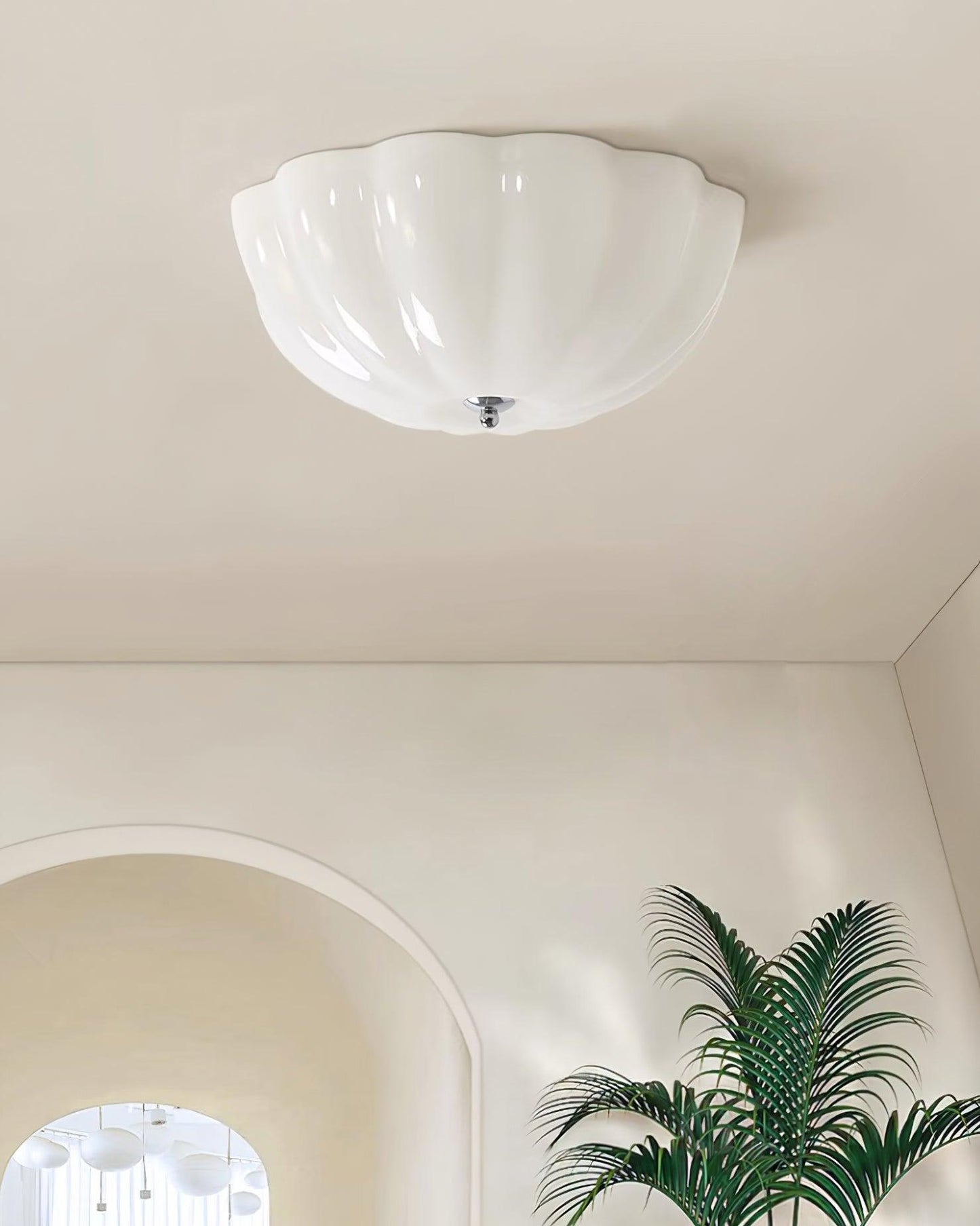 Jelly LED Ceiling Lamp | Metal & Glass | Chrome & White