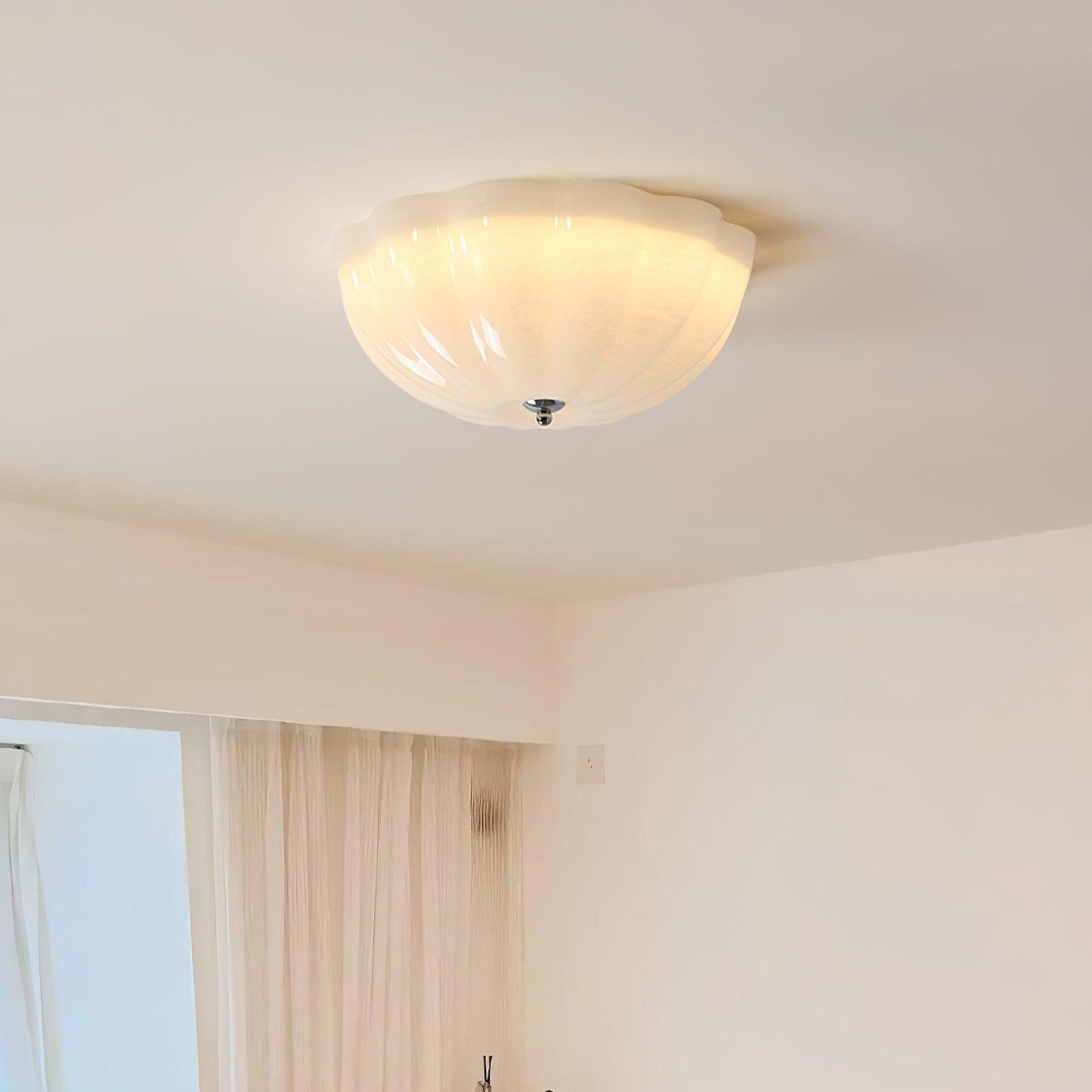 Jelly LED Ceiling Lamp | Metal & Glass | Chrome & White