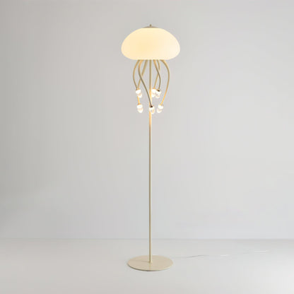 Jellyfish Floor Lamp | Iron & Acrylic | Yellow & Green, 7 Heads