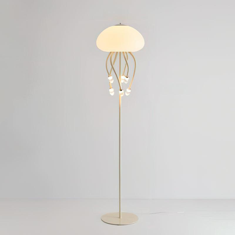 Jellyfish Floor Lamp | Iron & Acrylic | Yellow & Green, 7 Heads