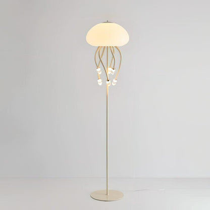 Jellyfish Floor Lamp | Iron & Acrylic | Yellow & Green, 7 Heads