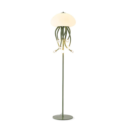 Jellyfish Floor Lamp | Iron & Acrylic | Yellow & Green, 7 Heads