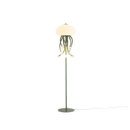 Jellyfish Floor Lamp | Iron & Acrylic | Yellow & Green, 7 Heads