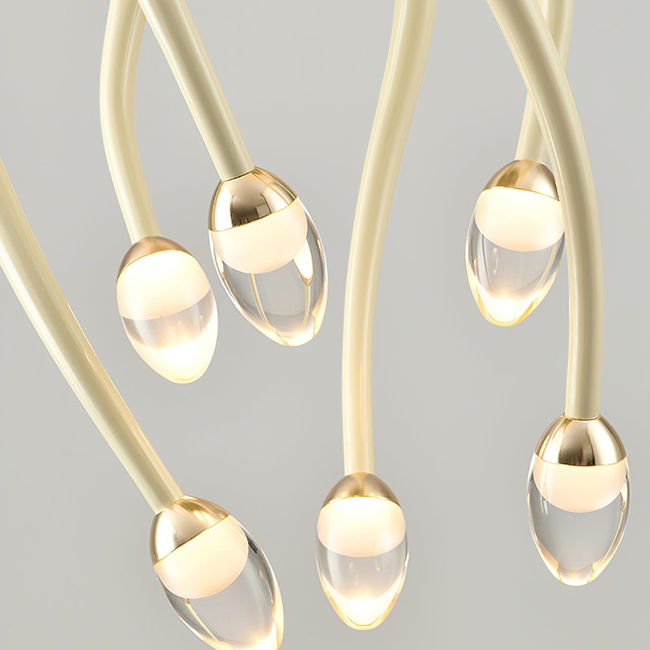 Jellyfish Pendant Lamp | Iron & Acrylic | Yellow/Green, 6+1 Heads