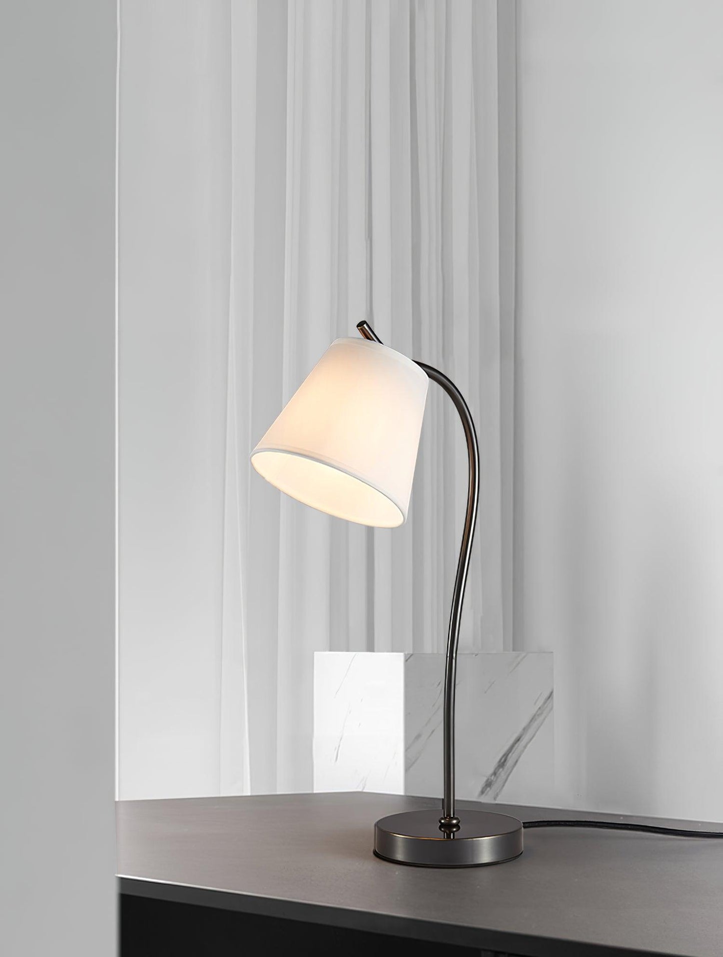 Jody Table Lamp | Brass Base | Black Shade