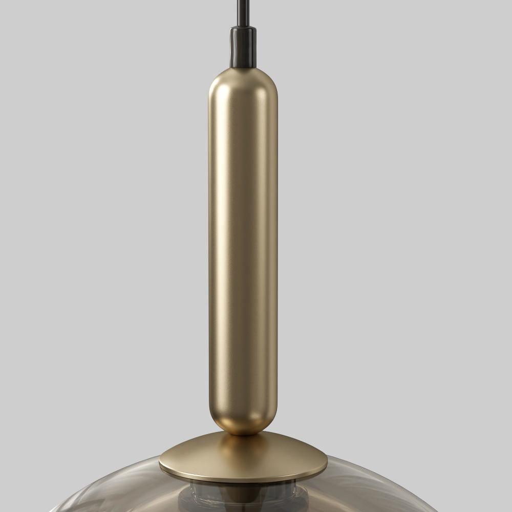 Jolly Pendant Lamp | Gold Iron & Cognac Glass | 25cm Diameter
