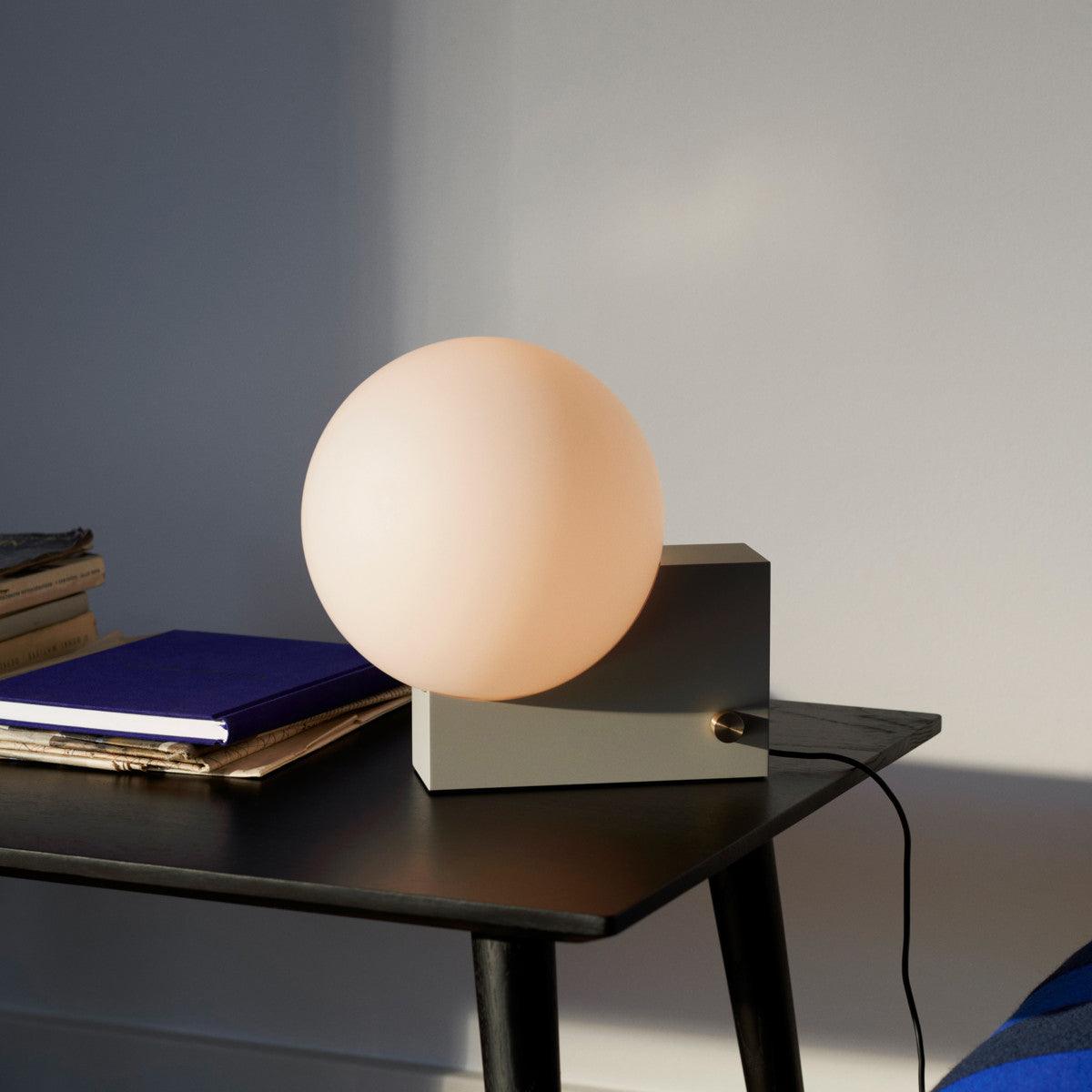 Fusion Table Lamp | Opaline Glass | Black, Chrome, Pink