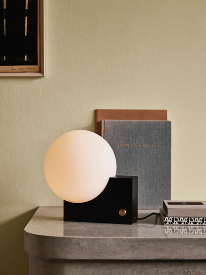Fusion Table Lamp | Opaline Glass | Black, Chrome, Pink