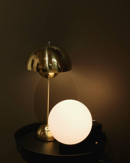 Fusion Table Lamp | Opaline Glass | Black, Chrome, Pink