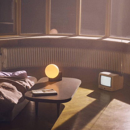 Fusion Table Lamp | Opaline Glass | Black, Chrome, Pink