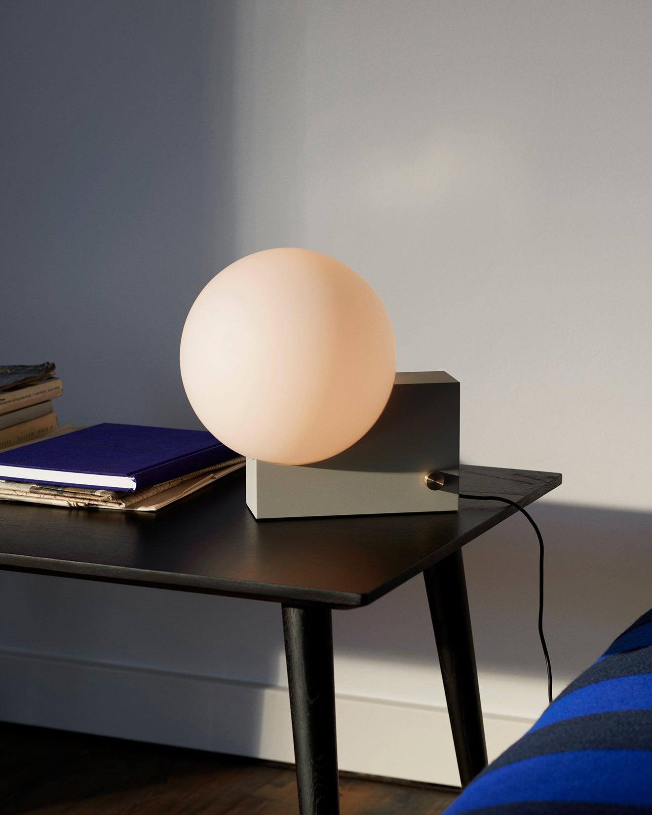 Fusion Table Lamp | Opaline Glass | Black, Chrome, Pink
