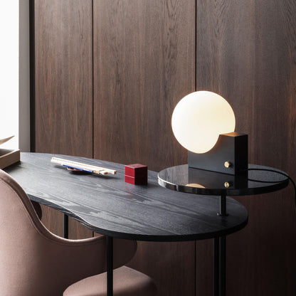 Fusion Table Lamp | Opaline Glass | Black, Chrome, Pink
