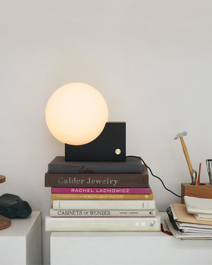 Fusion Table Lamp | Opaline Glass | Black, Chrome, Pink