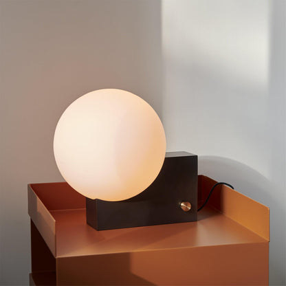 Fusion Table Lamp | Opaline Glass | Black, Chrome, Pink