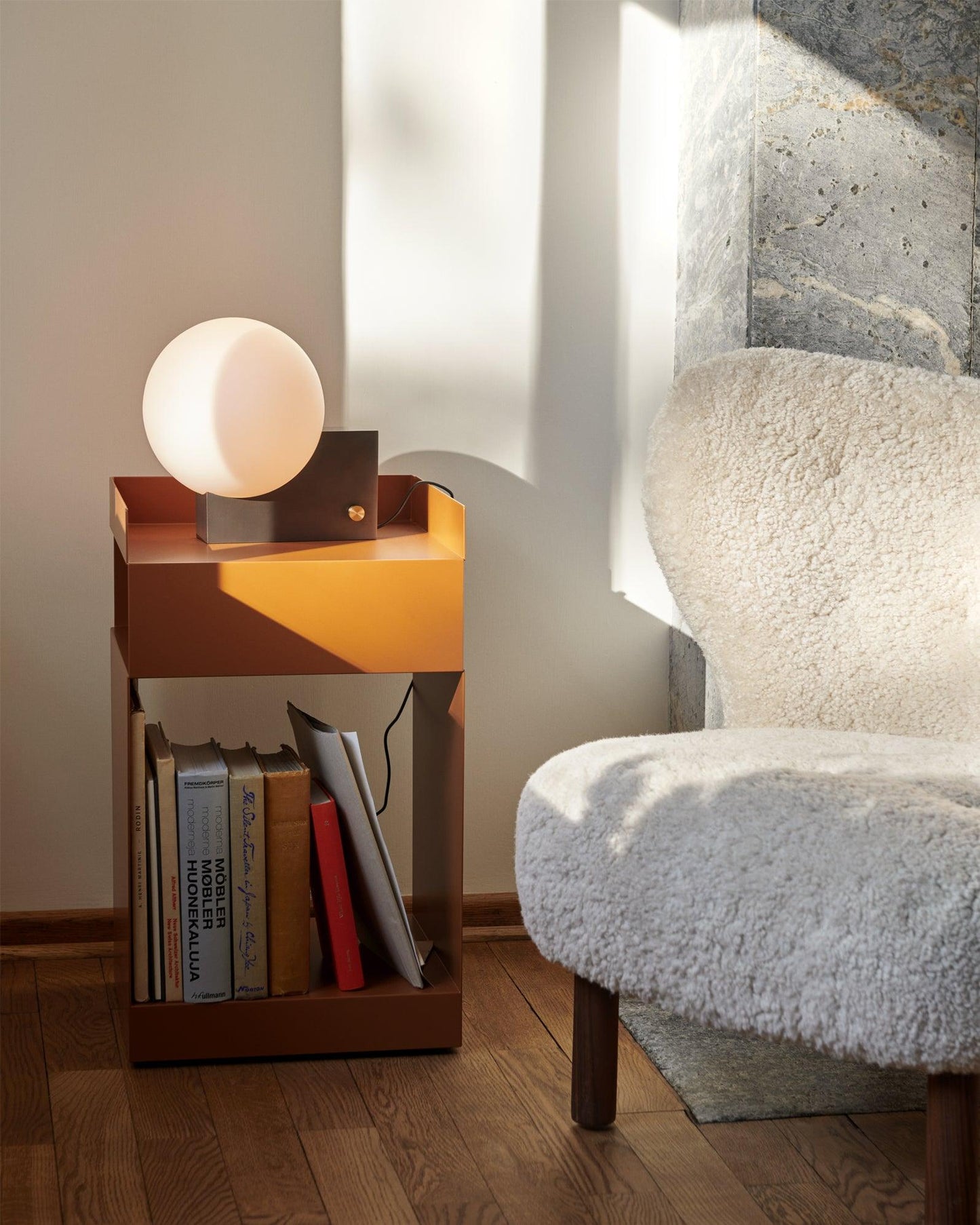 Fusion Table Lamp | Opaline Glass | Black, Chrome, Pink
