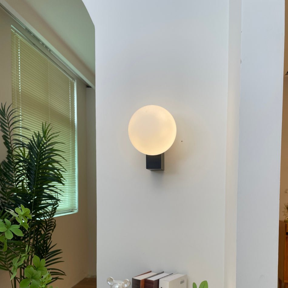 Journey Wall Lamp | Opal Glass & Metal | Black, Chrome, Pink