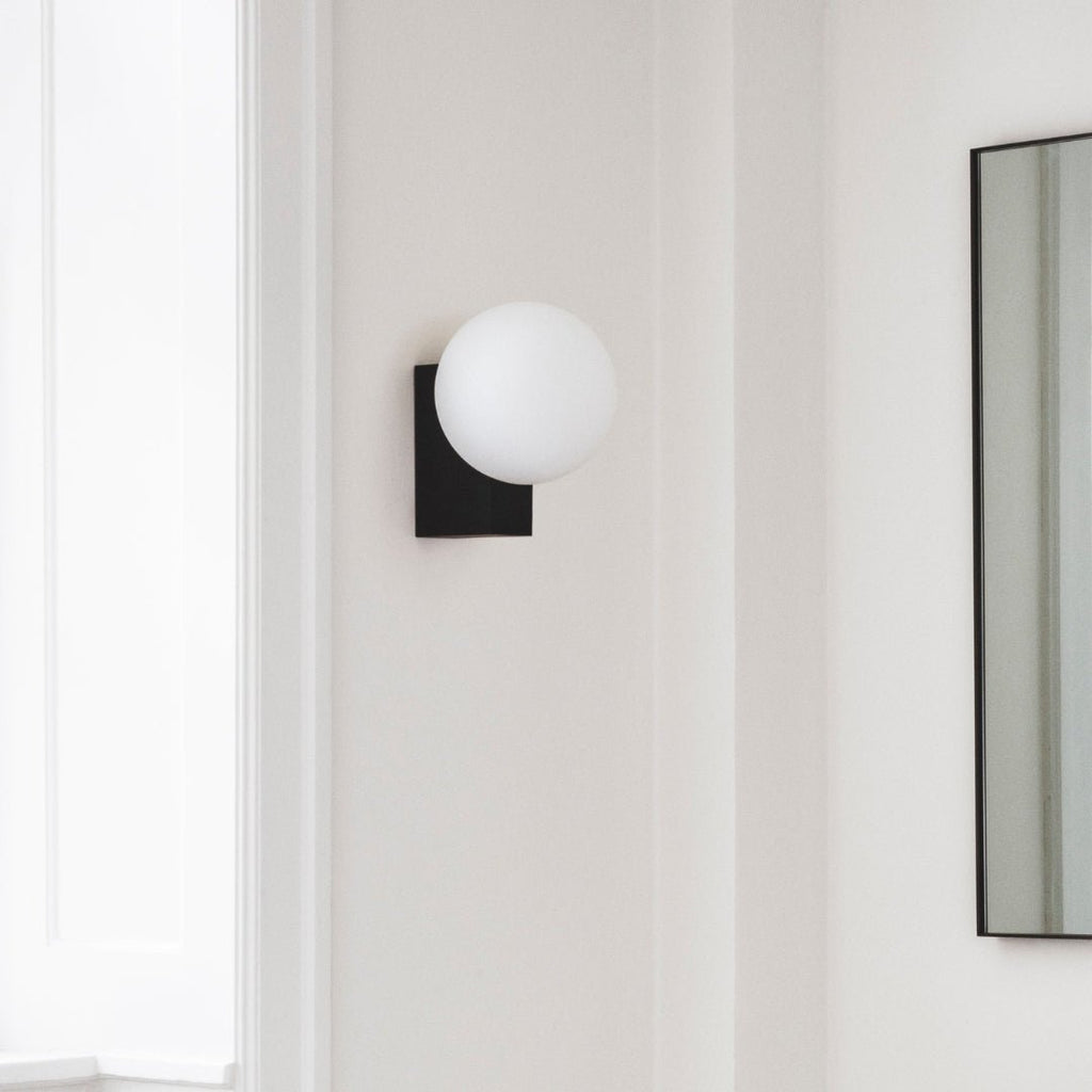 Journey Wall Lamp | Opal Glass & Metal | Black, Chrome, Pink