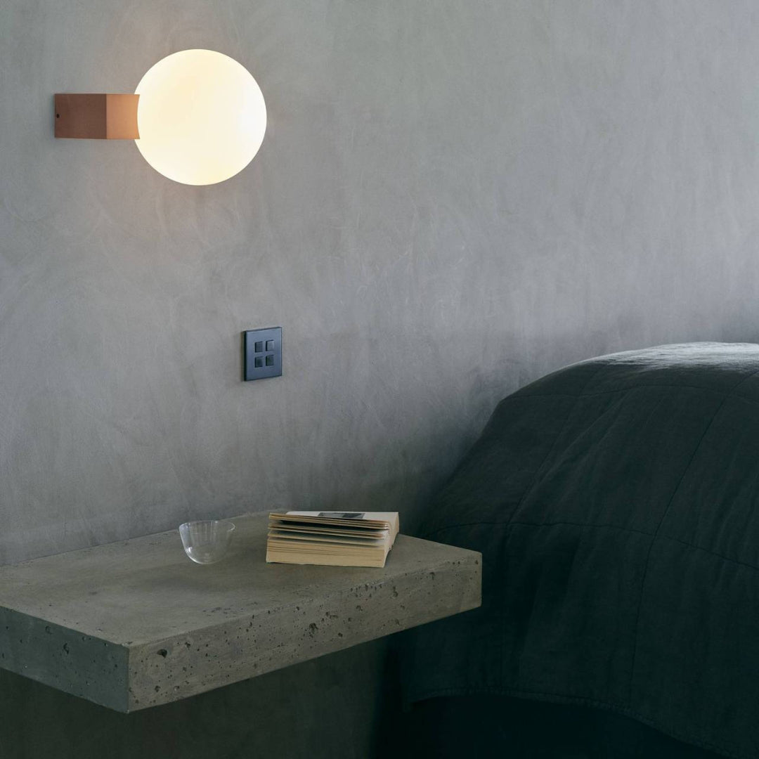 Journey Wall Lamp | Opal Glass & Metal | Black, Chrome, Pink