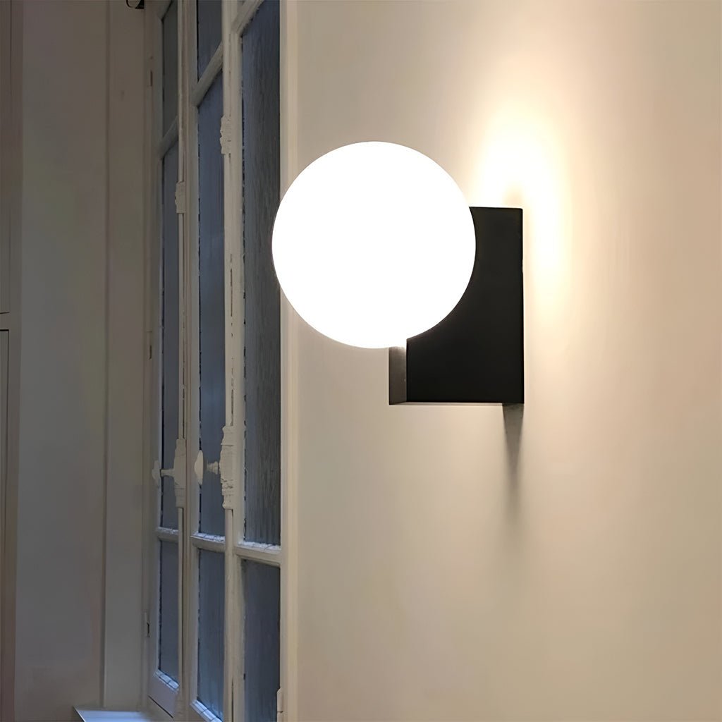 Journey Wall Lamp | Opal Glass & Metal | Black, Chrome, Pink