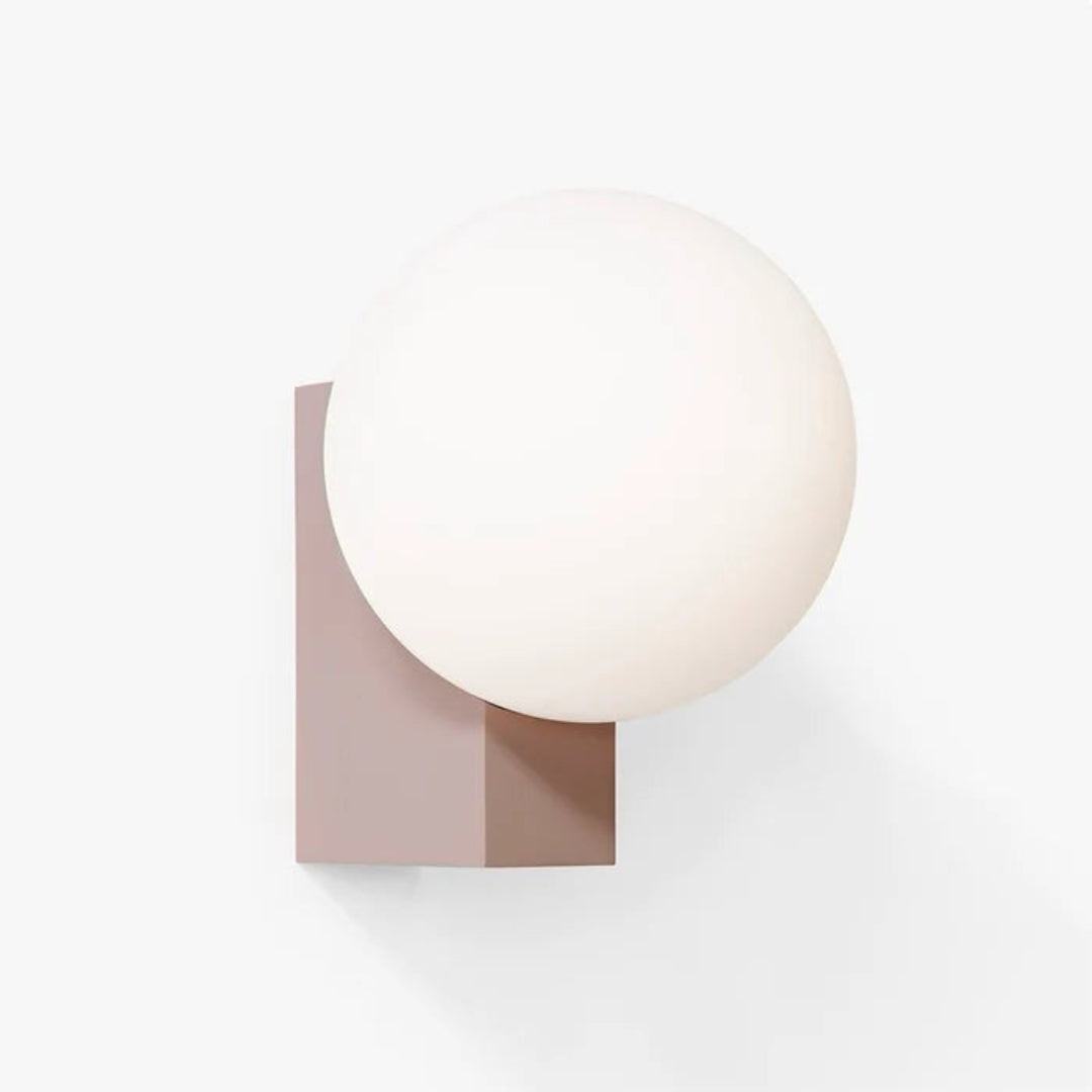 Journey Wall Lamp | Opal Glass & Metal | Black, Chrome, Pink
