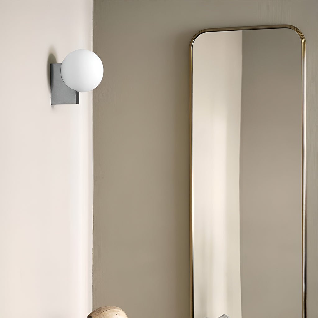 Journey Wall Lamp | Opal Glass & Metal | Black, Chrome, Pink