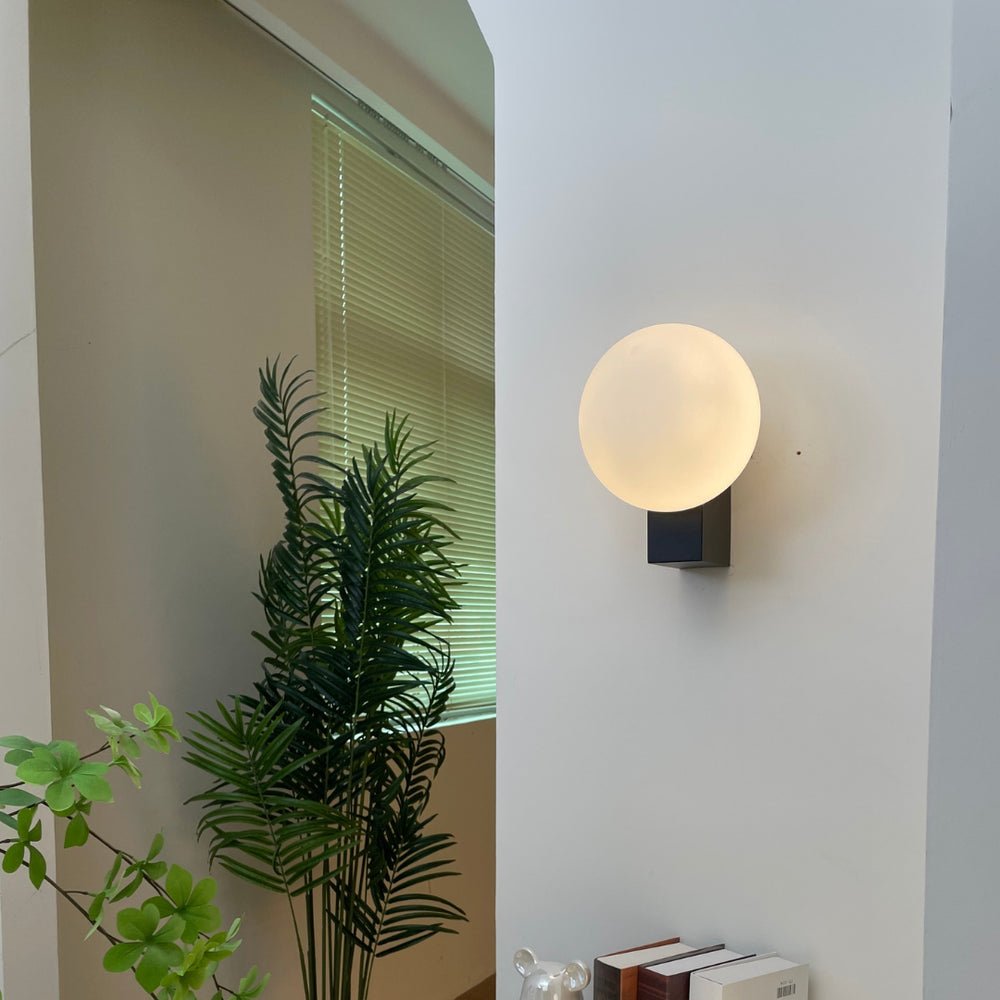 Journey Wall Lamp | Opal Glass & Metal | Black, Chrome, Pink